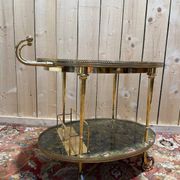 Service dessert in Louis XVI style – Brass & Faux Marble Trays – Year