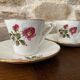 2 cups and saucers decorations pink and rosebud