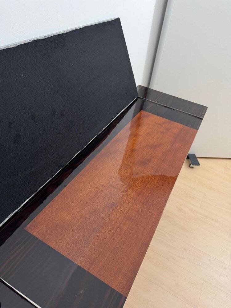 Art Deco Sideboard in Macassar, Marble & Chrome, France, 1930