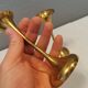 Danish designed candle holders in solid brass.