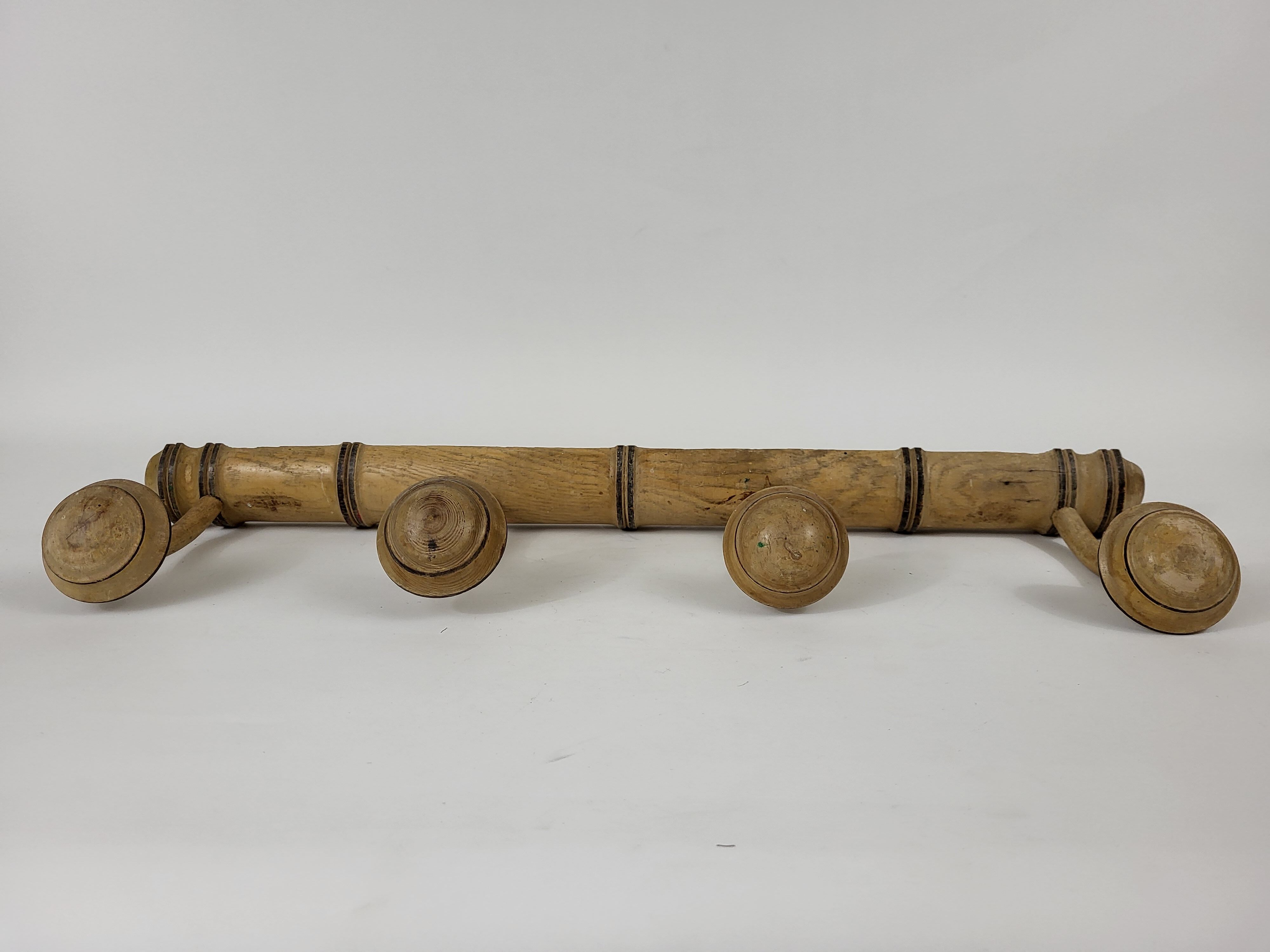 Vintage wooden coat rack