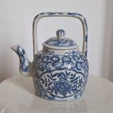 Chinese ceramic teapot with blue patterns