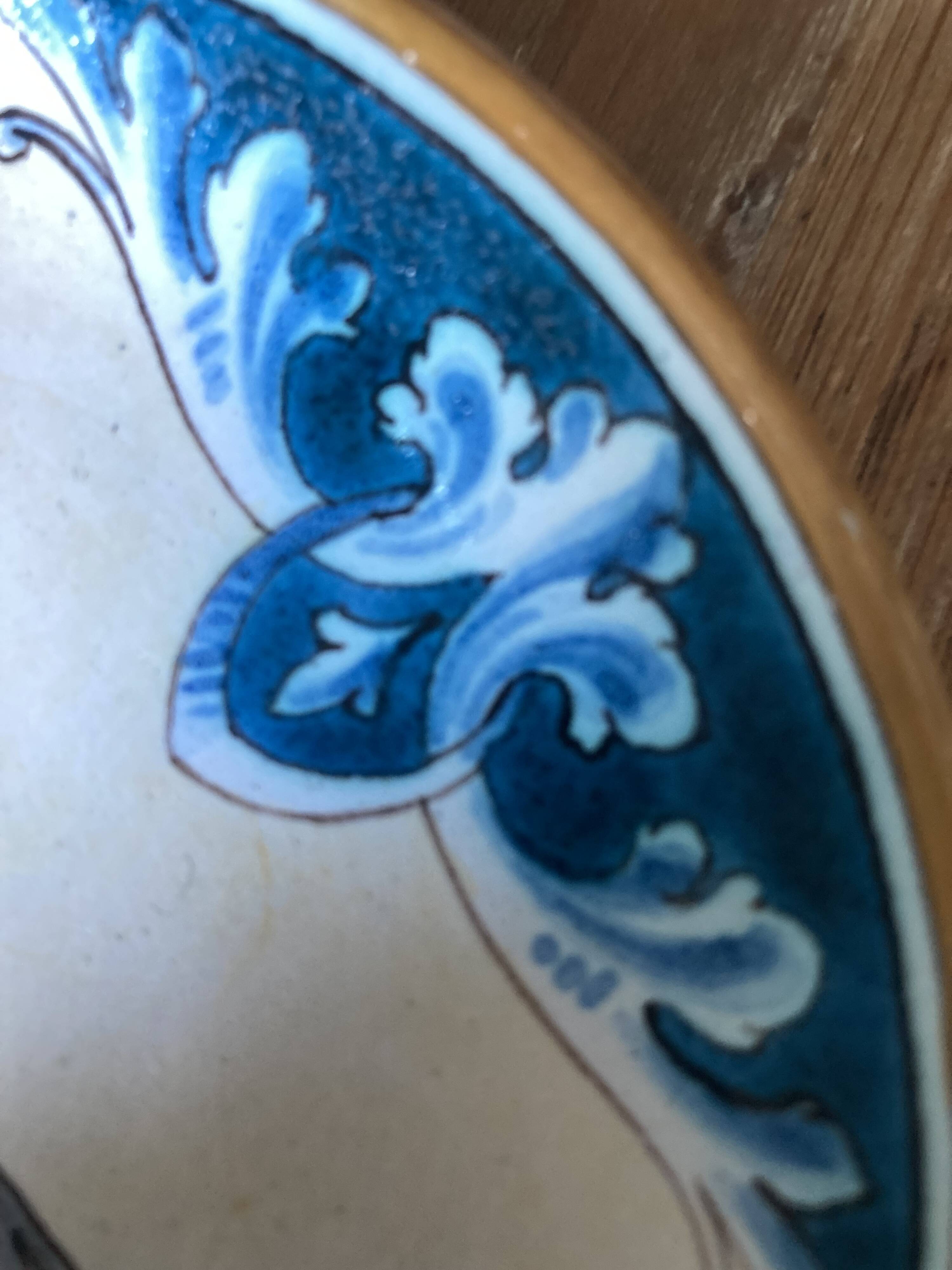 Small antique plate from Blois – ermine decoration – Émile Balon