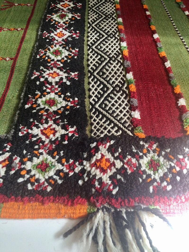 Vintage Berber kilim carpet 110x210cm