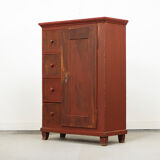 Antique painted kitchen bread cabinet