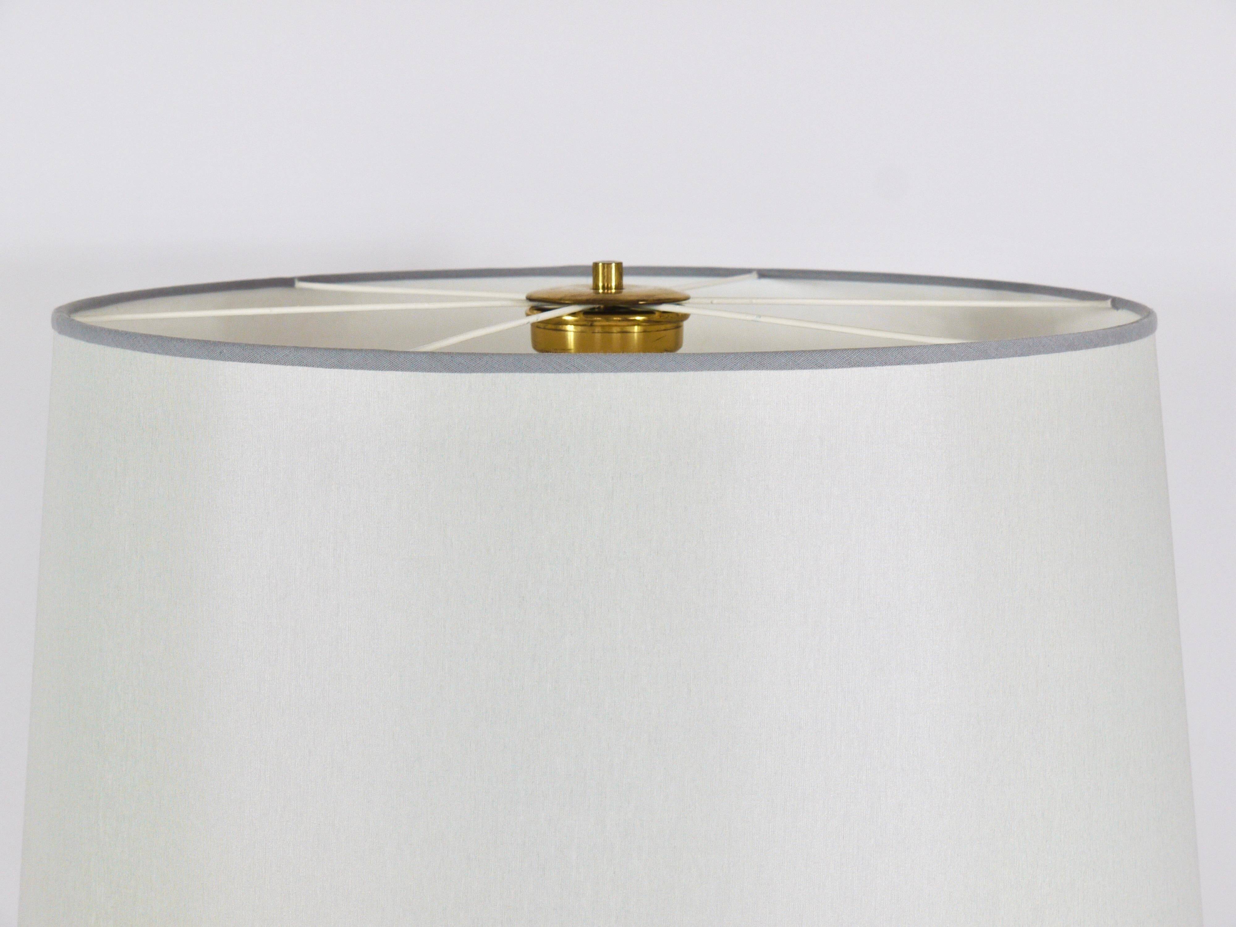 Bakalowits floor lamp from Vienna in solid brass with a glass handle, Austria, 1950s.