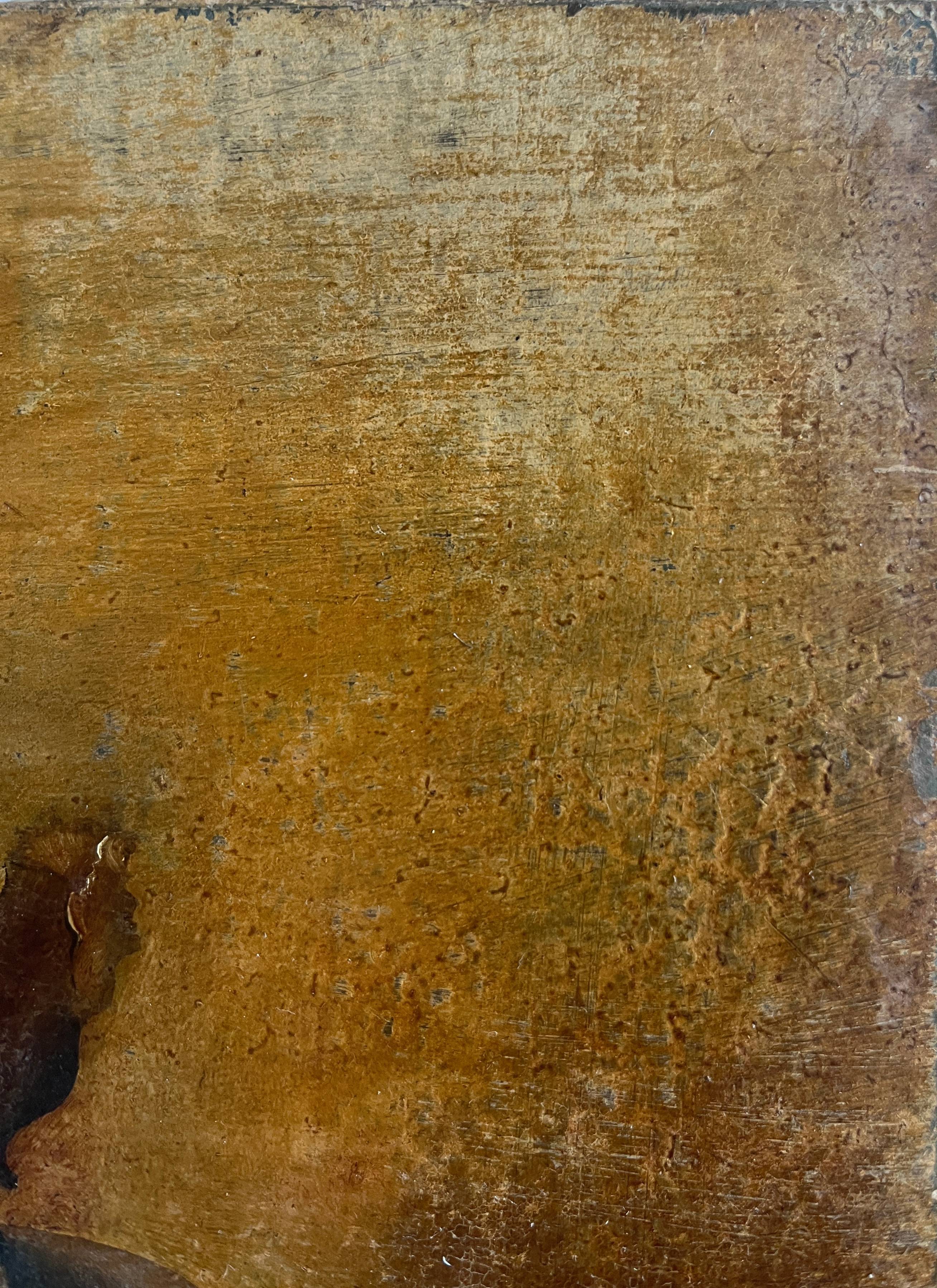 Antique painting HSP/C "The Buffet, Ham and Grapes" in the style of Cornelis