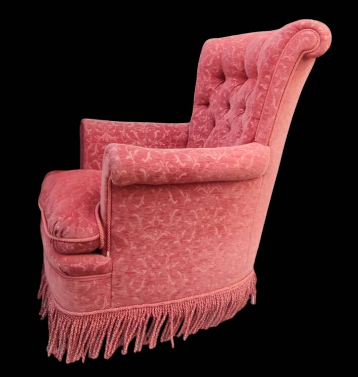 Pair of old toad armchairs