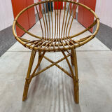 Rattan shell armchair