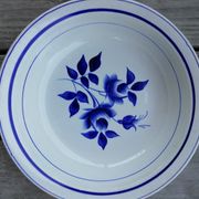 Trio of hollow dishes blue tones
