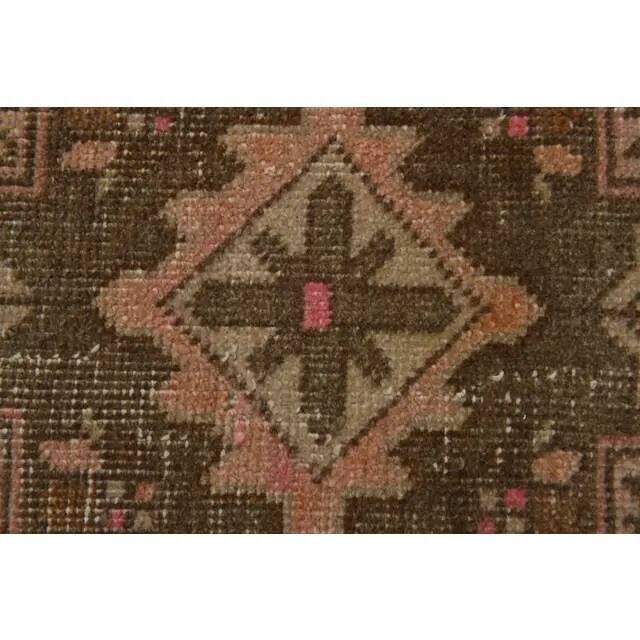 Vintage Turkish Hand-Knotted Wool Cotton Orange Runner Rug 101x380