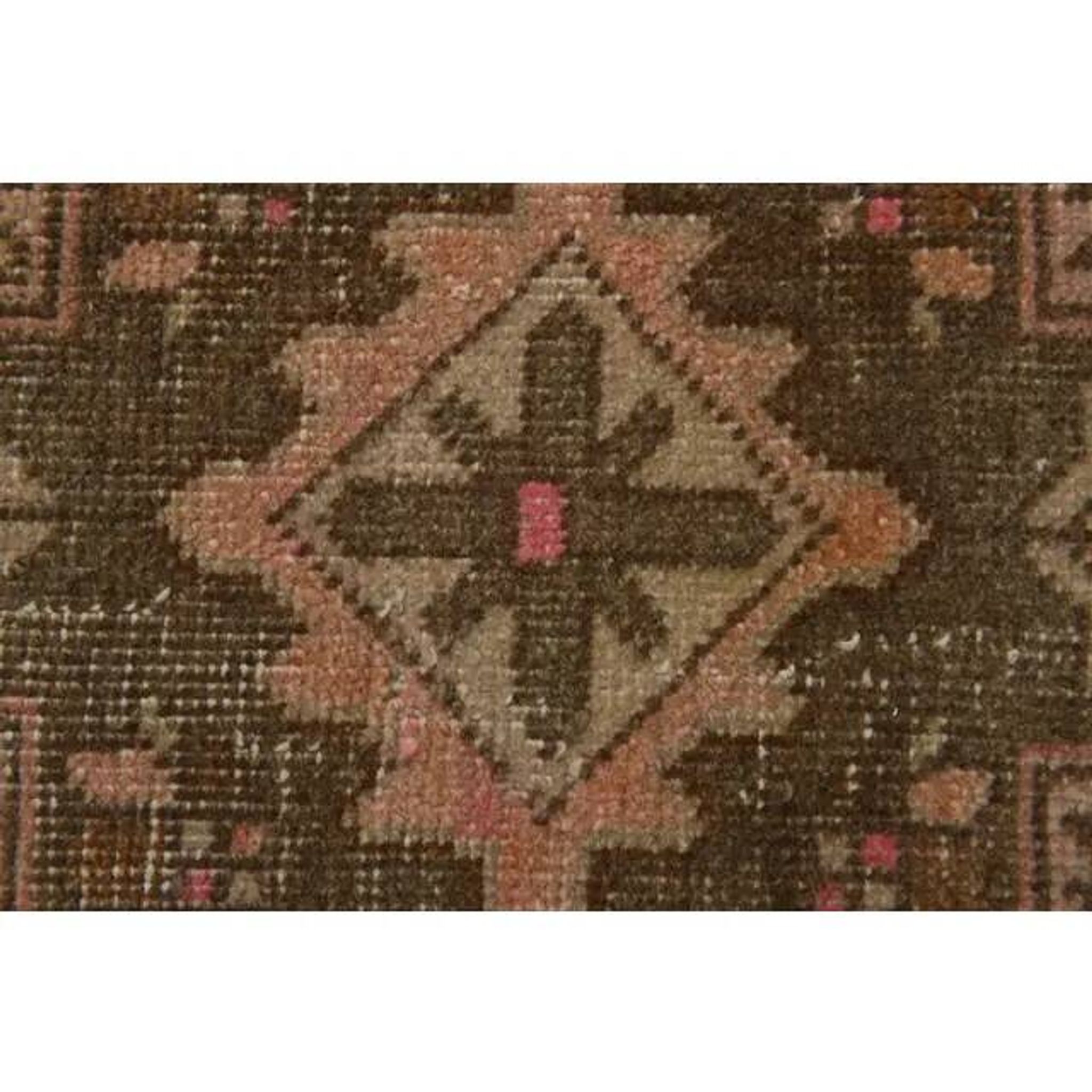 Vintage Turkish Hand-Knotted Wool Cotton Orange Runner Rug 101x380