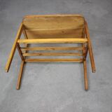 1960s oak side table, Czechoslovakia