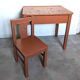 Bureau et chaise écolier terracotta