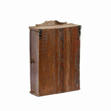 Polychrome vintage mural showcase old teck patina and piece of origin india