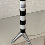 Lamp base, rocket shape, Deshoulières porcelain