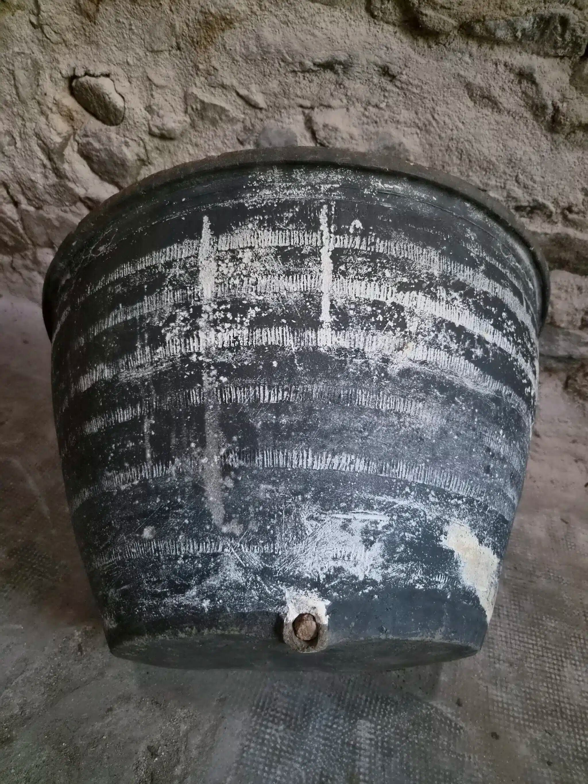 Old rustic washing trough in terracotta, Auvergne, 19th century