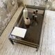 Brass coffee table attributed to Guy Lefevre for Maison Jansen