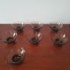 Set of 7 black vintage glasses