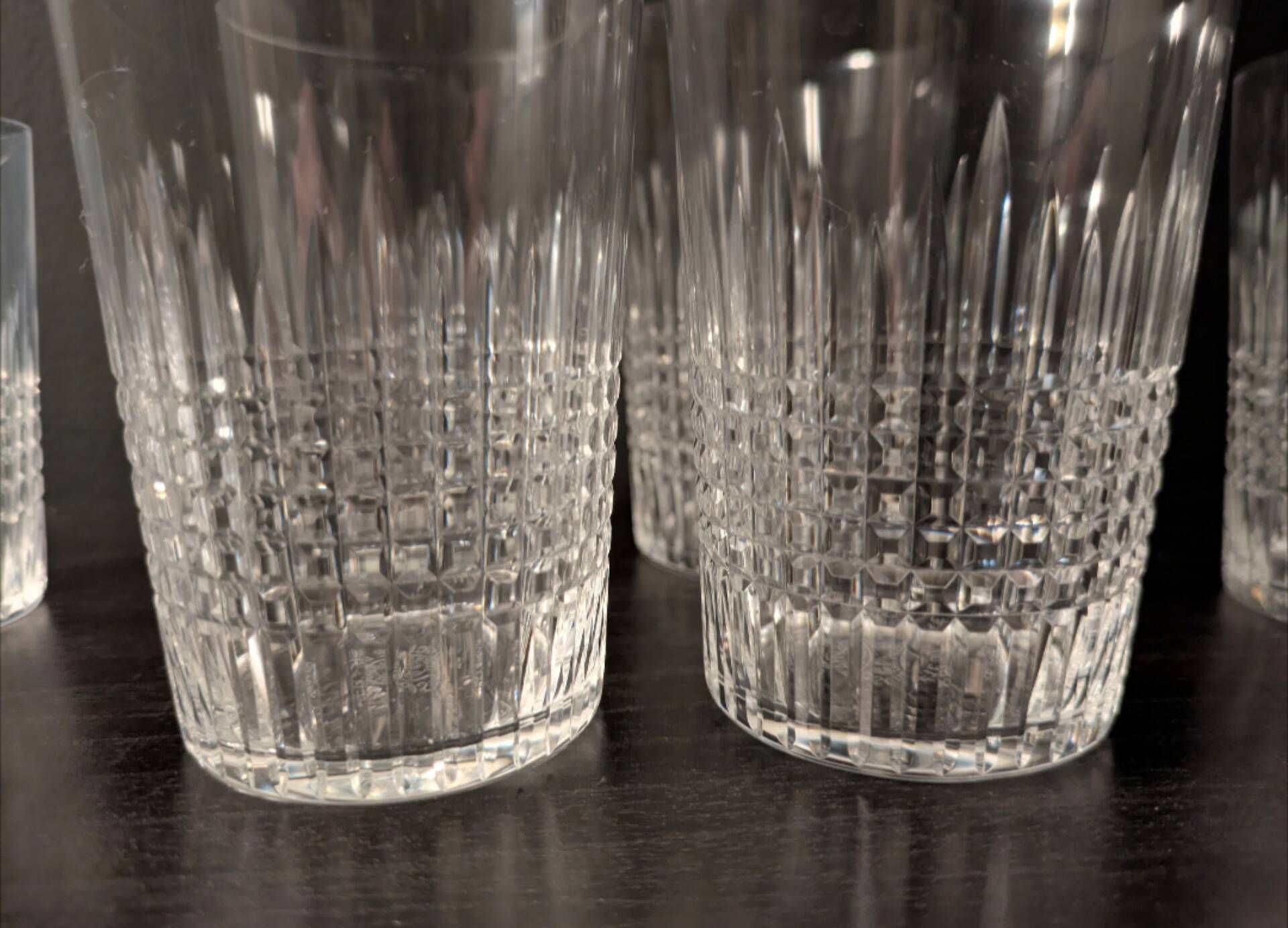 Set of 11 crystal cups from Baccarat/Nancy (Company of