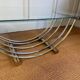 Gold and chrome metal coffee table, Belgo Chrom, 1970s