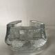 Bougeoir en cristal de verre lourd, chauffe-assiette