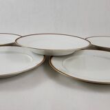 6 assiettes plates porcelaine blanche