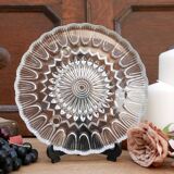 Decorative glass tray with round feet