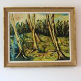 Vintage landscape painting
