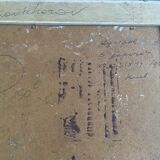 Interior scene with guitar at Kiev airport, USSR, oil travel 1974.