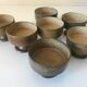 Lot tasses ou bols par Jacques Lacheny vintage grès
