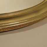Round mirror gilded metal 40 cm
