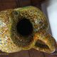 Vallauris style pitcher vase with honey enamel 1960/1970