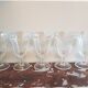 Set of 5 old bistro stemmed glasses, in solid glass, aperitif, digestive, verrine...
