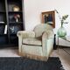 Fringed velvet armchair