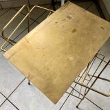 Vintage 1960s brass side table/magazine rack