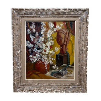 Still life with African sculpture