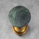 Art Deco side table or pedestal with green marble top and bronze base