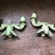 Pair of slip candlesticks