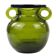 Modernist vase, olive glass, designed by J. Słuczan-Orkusz, Poland, 1970s