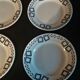 Series of six flat earthenware plates P.B. Rochechouart Limoges model Anna