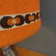 Ceramic orange / brown table lamp 1960s
