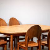 Ensemble de salle à manger en pin danois, vers 1990