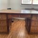 Bureau massif en noyer époque art deco