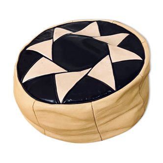 Moroccan pouf leather
