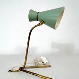 Mid-century Stilnovo brass orientable table or wall lamp from 50s