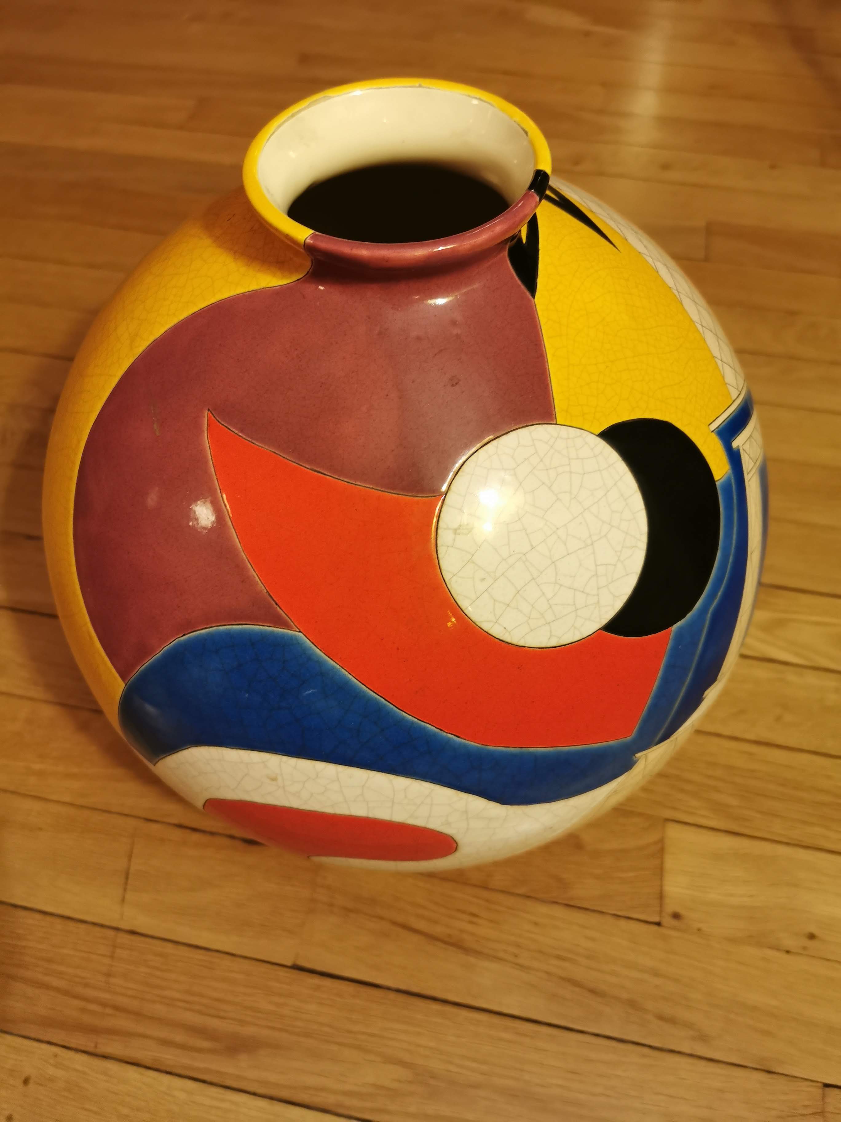 Vase longwy the electric tower