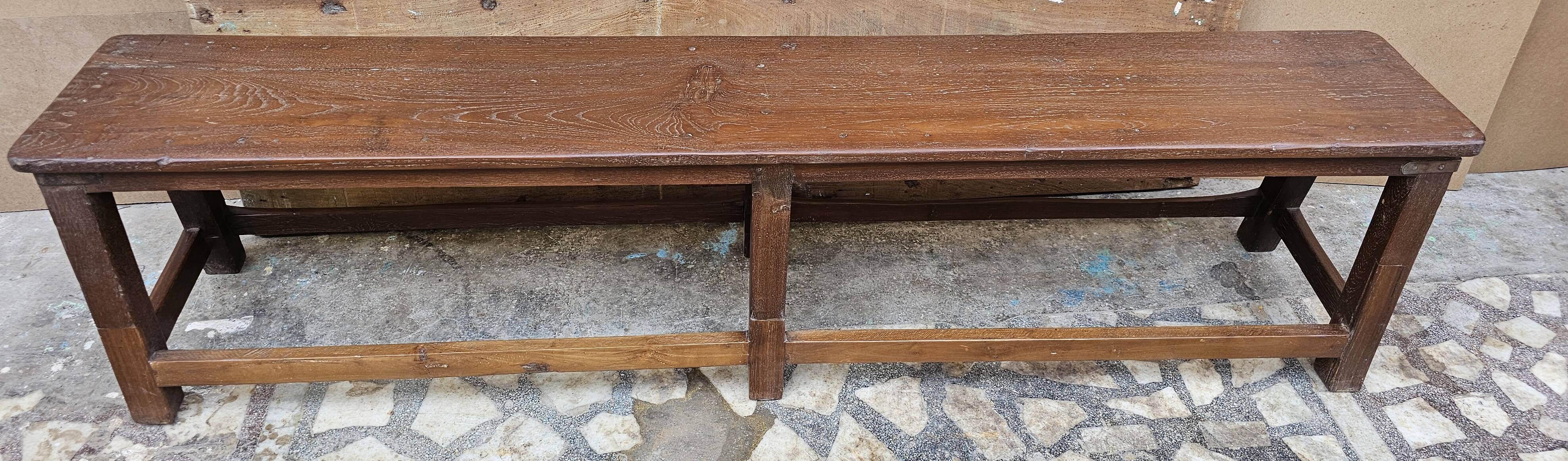 Old Burmese teak bench
