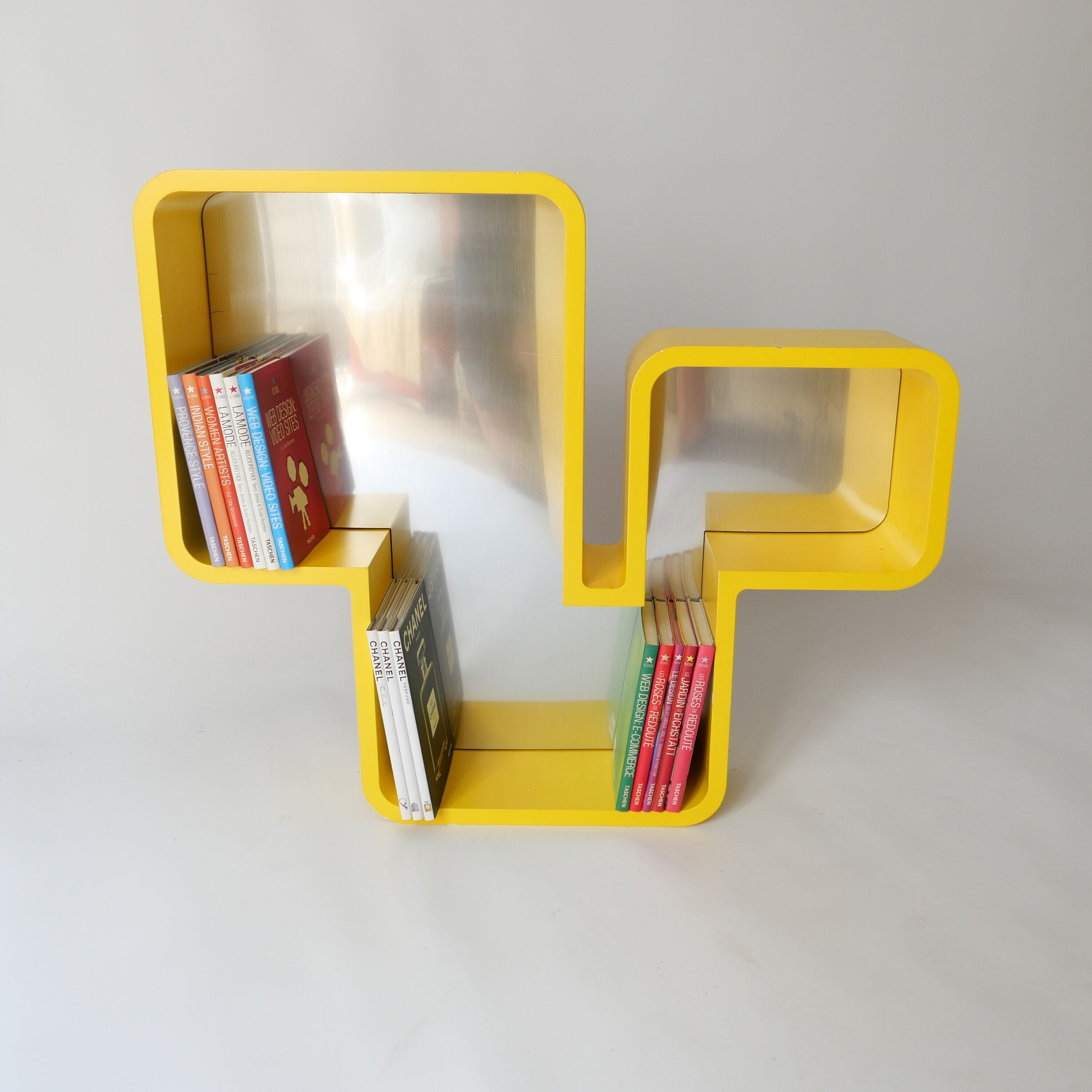 2000 vintage design lacquered wooden wall shelf