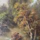 Hst painting "landscape with young fisherman" by lucien henry (1850-1896)